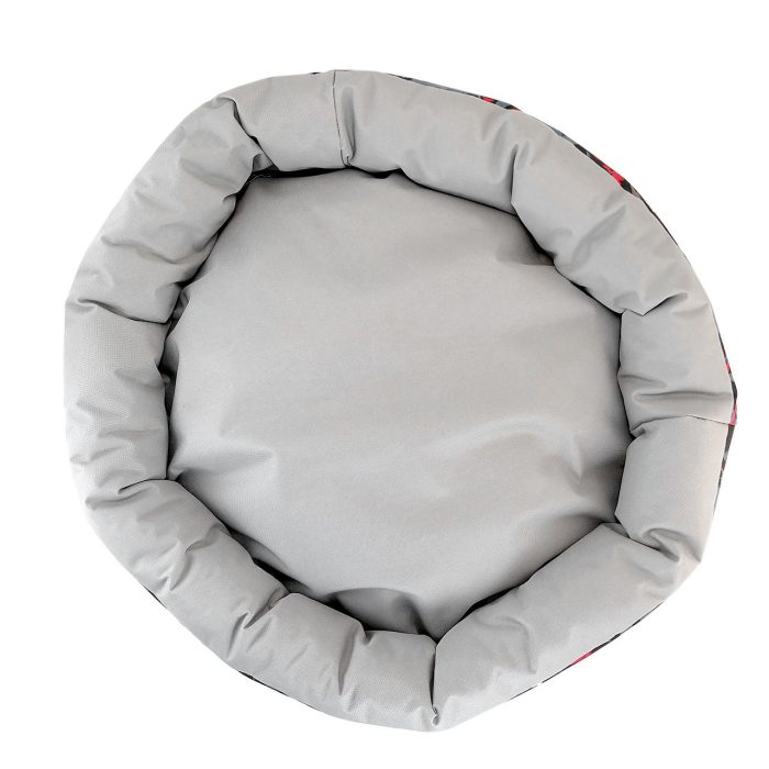 Culcus din material impermeabil rece pentru caine pisica crem camuflaj 77cm 2